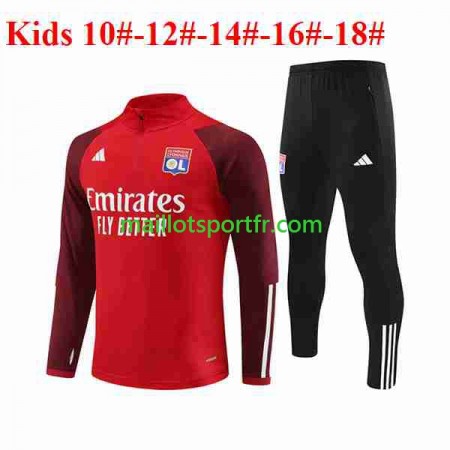Olympique Lyonnais Enfant Ensemble Sweat d'entrainement Rouge 2023/24